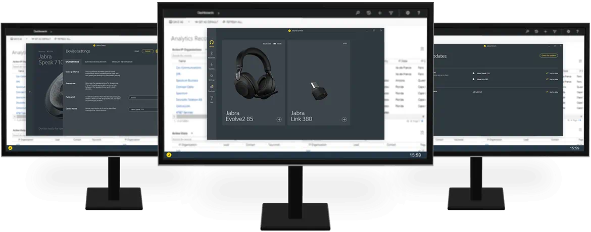 Jabra Direct displayed on the screen