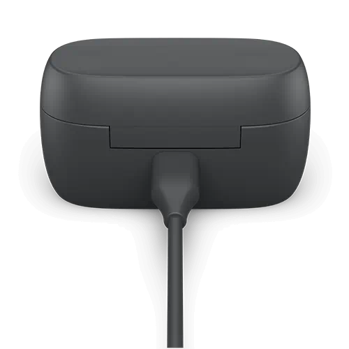 USB-C cable plugged into a charging case